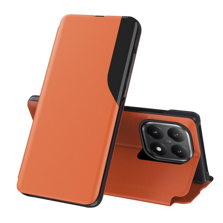 For Xiaomi 15T Attraction Flip Holder Leather Phone Case(Orange)