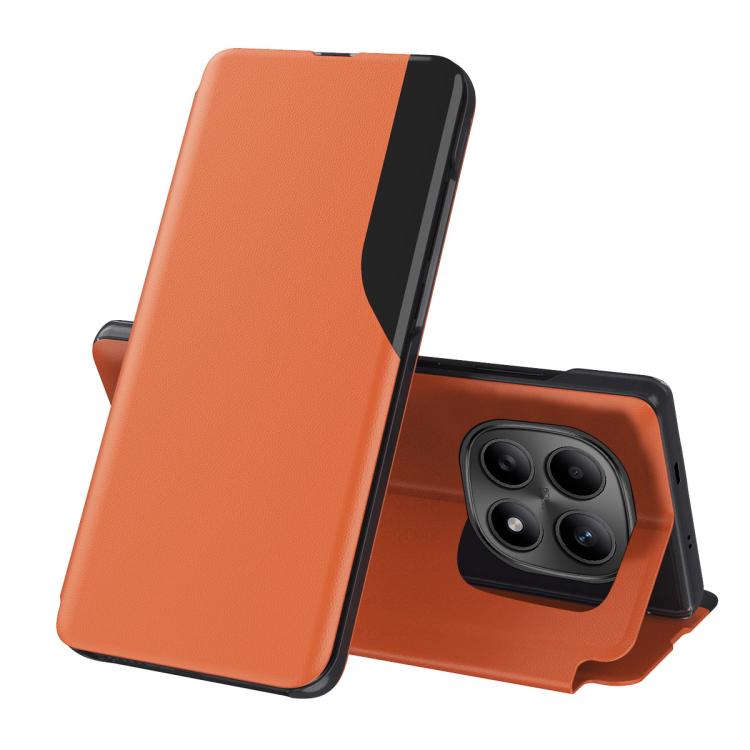 

For Redmi Note 15 4G / 5G Global 164mm Attraction Flip Holder Leather Phone Case(Orange)