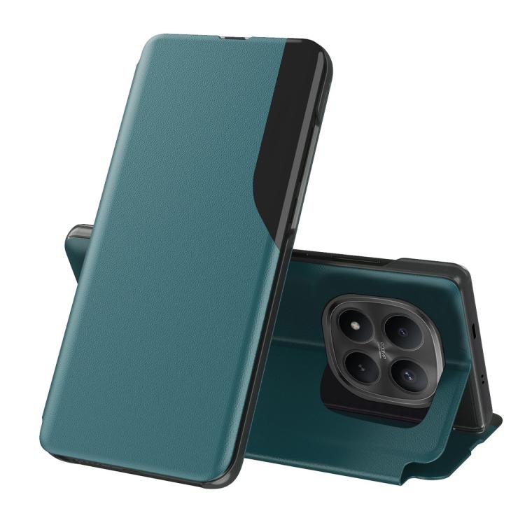For Redmi Note 15 Pro 5G Global 163.6mm Attraction Flip Holder Leather Phone Case(Green)