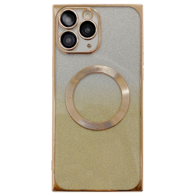 iPhone 11 Pro用スクエアグラデーションMagsafe電気メッキTPU