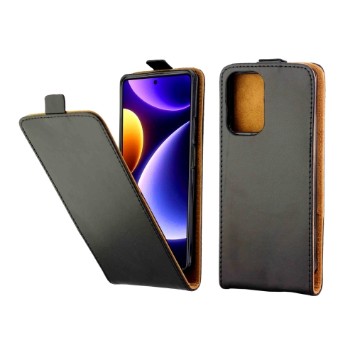 

For Xiaomi Redmi Note 12 Turbo 5G Vertical Flip Leather Phone Case with Card Slot(Black)