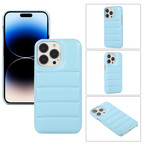 

For iPhone 15 Pro Max Down Jacket Airbag Shockproof Phone Case(Blue)