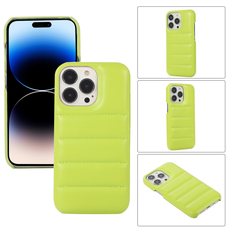 

For iPhone 15 Pro Max Down Jacket Airbag Shockproof Phone Case(Teal)