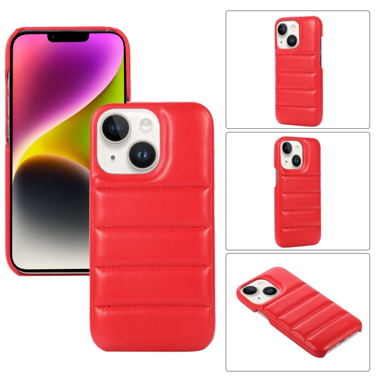 

For iPhone 15 Plus Down Jacket Airbag Shockproof Phone Case(Red)
