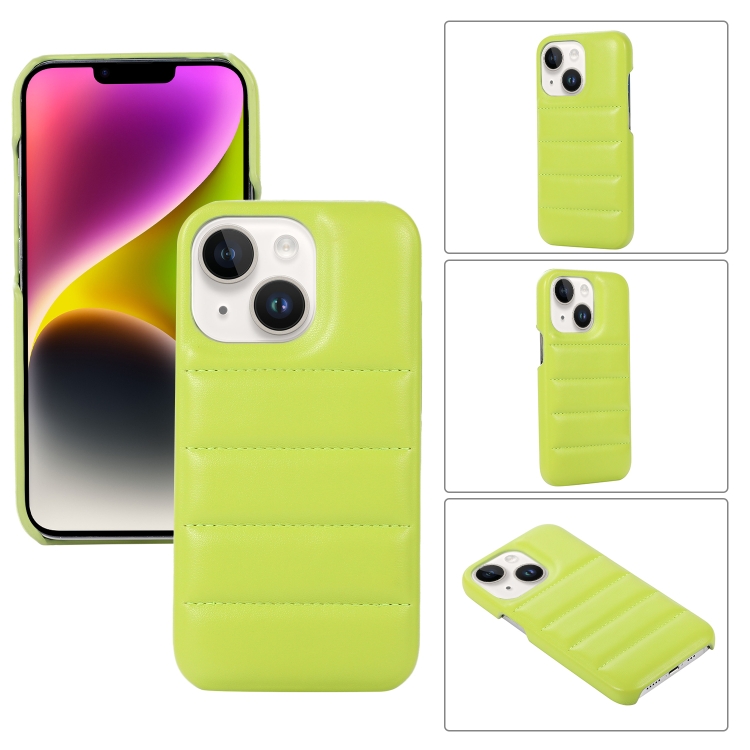 

For iPhone 15 Down Jacket Airbag Shockproof Phone Case(Teal)