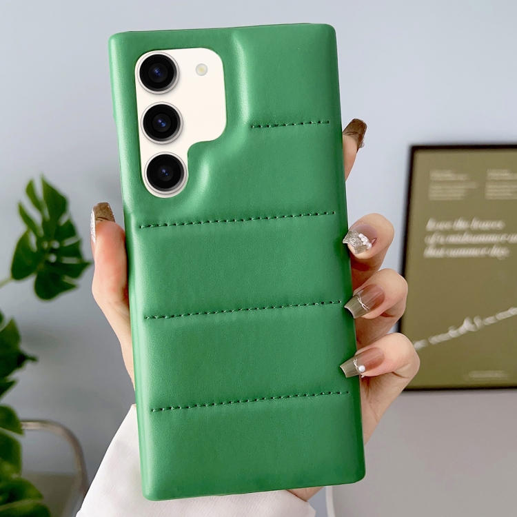 

For Samsung Galaxy S22+ 5G Down Jacket Airbag Shockproof Phone Case(Green)