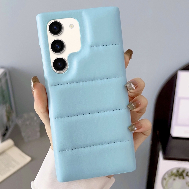 

For Samsung Galaxy S23 5G Down Jacket Airbag Shockproof Phone Case(Blue)