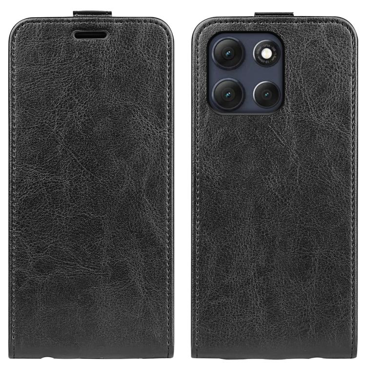 

For Motorola Moto G86 Power R64 Texture Single Vertical Flip Leather Phone Case(Black)