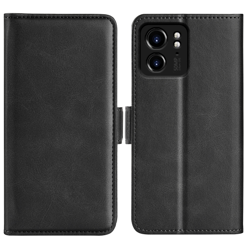 

For Motorola Edge 40 Dual-side Magnetic Buckle Horizontal Flip Leather Phone Case(Black)