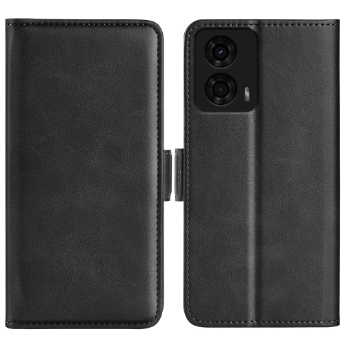 

For Motorola Moto G24 Dual-side Magnetic Buckle Horizontal Flip Leather Phone Case(Black)