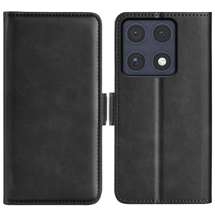 For Motorola Signature 5G Dual-side Magnetic Buckle Horizontal Flip Leather Phone Case(Black)