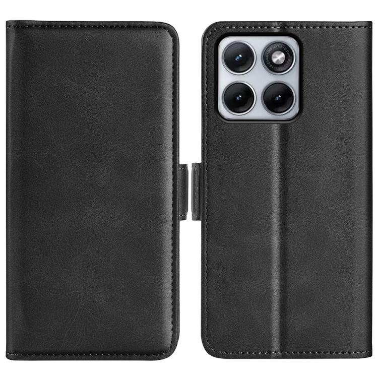 

For Motorola Edge 70 Fusion 5G Dual-side Magnetic Buckle Horizontal Flip Leather Phone Case(Black)