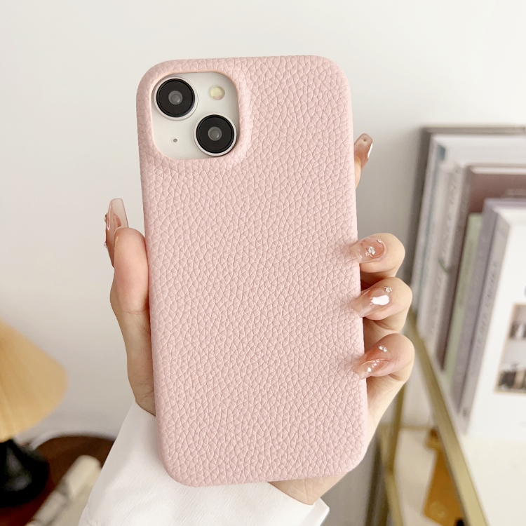 

For iPhone 15 Plus Litchi Texture All-inclusive Shockproof Phone Case(Pink)