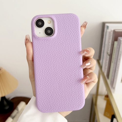 

For iPhone 15 Plus Litchi Texture All-inclusive Shockproof Phone Case(Purple)