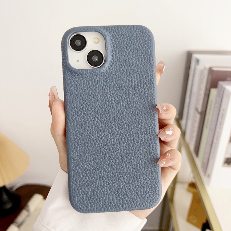 

For iPhone 15 Litchi Texture All-inclusive Shockproof Phone Case(Grey)