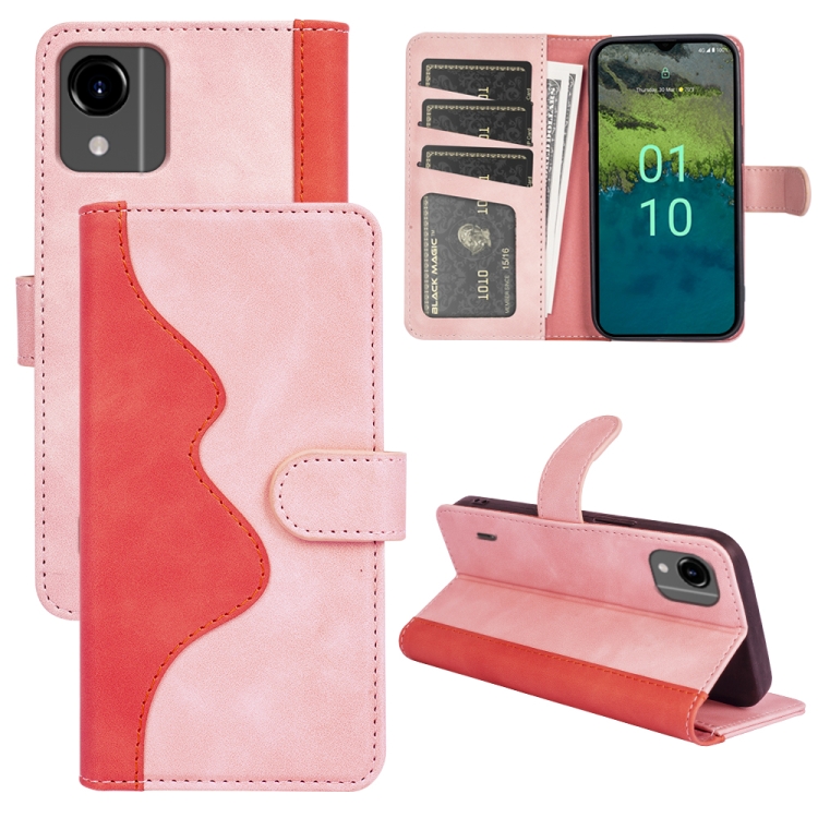 

For Nokia C110 Stitching Horizontal Flip Leather Phone Case(Red)