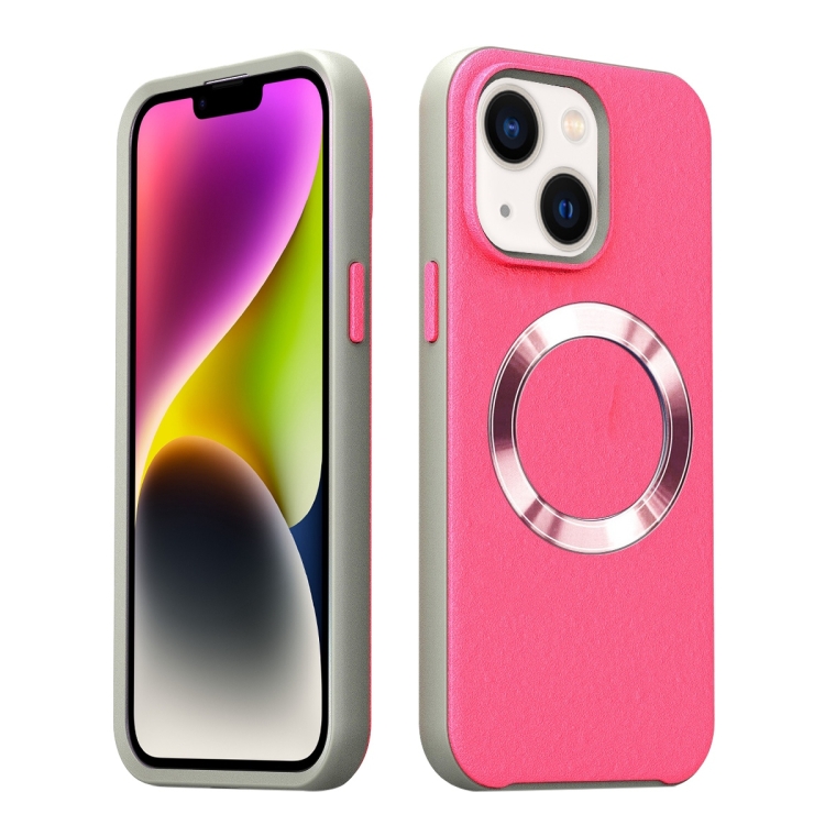 

For iPhone 15 CD Pattern Magsafe PC Phone Case(Pink)