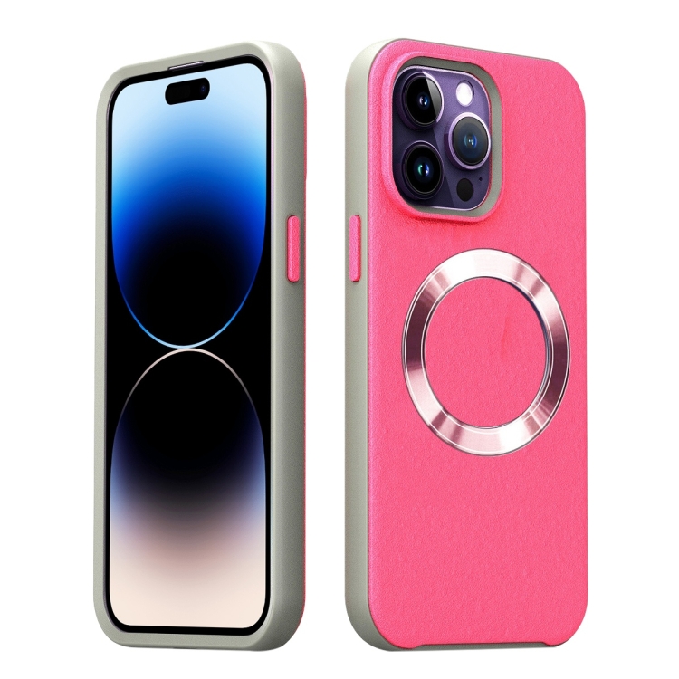 

For iPhone 14 Pro CD Pattern Magsafe PC Phone Case(Pink)