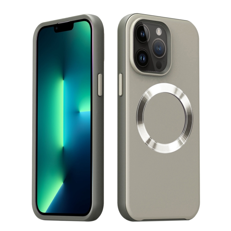 

For iPhone 13 Pro Max CD Pattern Magsafe PC Phone Case(Grey)