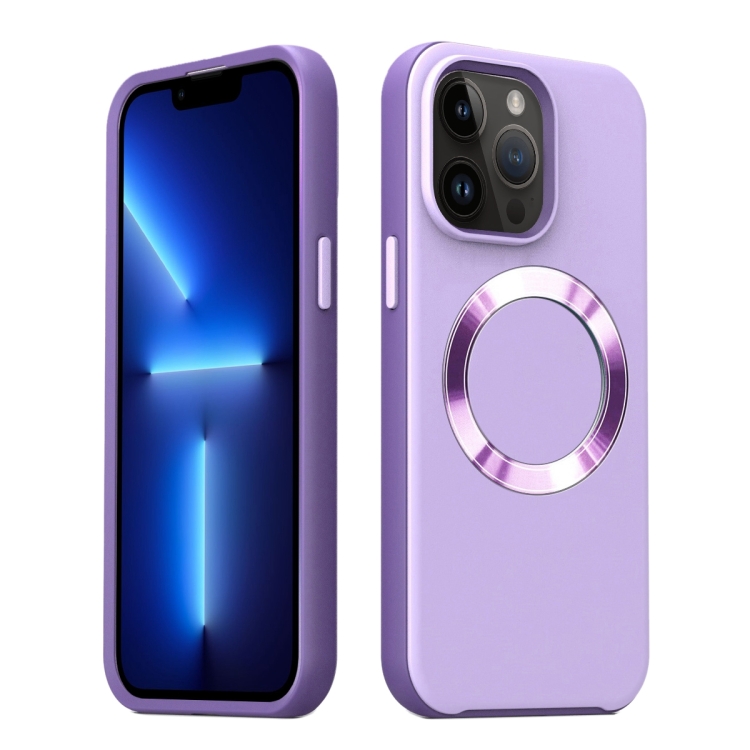 

For iPhone 13 Pro CD Pattern Magsafe PC Phone Case(Purple)