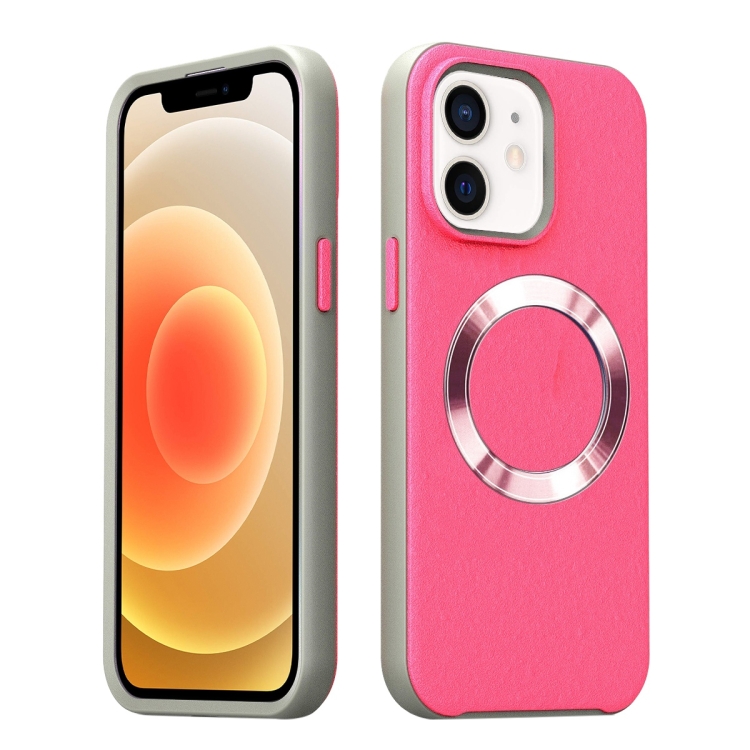 

For iPhone 12 CD Pattern Magsafe PC Phone Case(Pink)