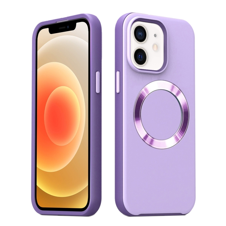 

For iPhone 12 CD Pattern Magsafe PC Phone Case(Purple)