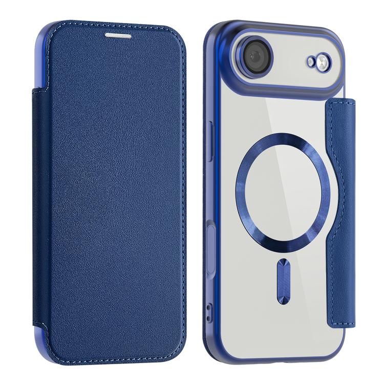 

For iPhone Air Shield MagSafe RFID Anti-theft Leather Phone Case(Dark Blue)