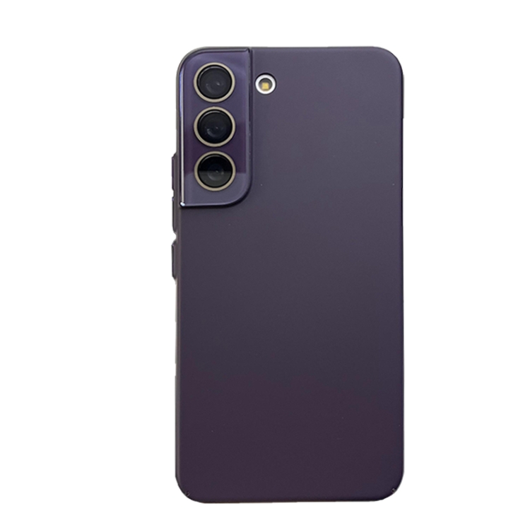 

For Samsung Galaxy S22 5G Leather Oil PC Hard All-inclusive Phone Case(Purple)