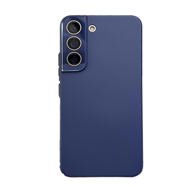 

For Samsung Galaxy S22 5G Leather Oil PC Hard All-inclusive Phone Case(Dark Blue)