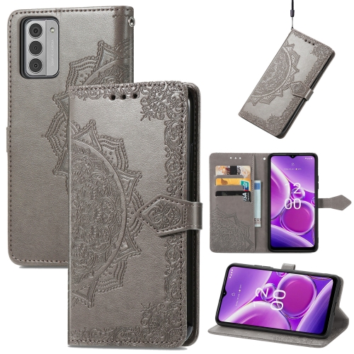 

For Nokia G42 Mandala Flower Embossed Leather Phone Case(Gray)