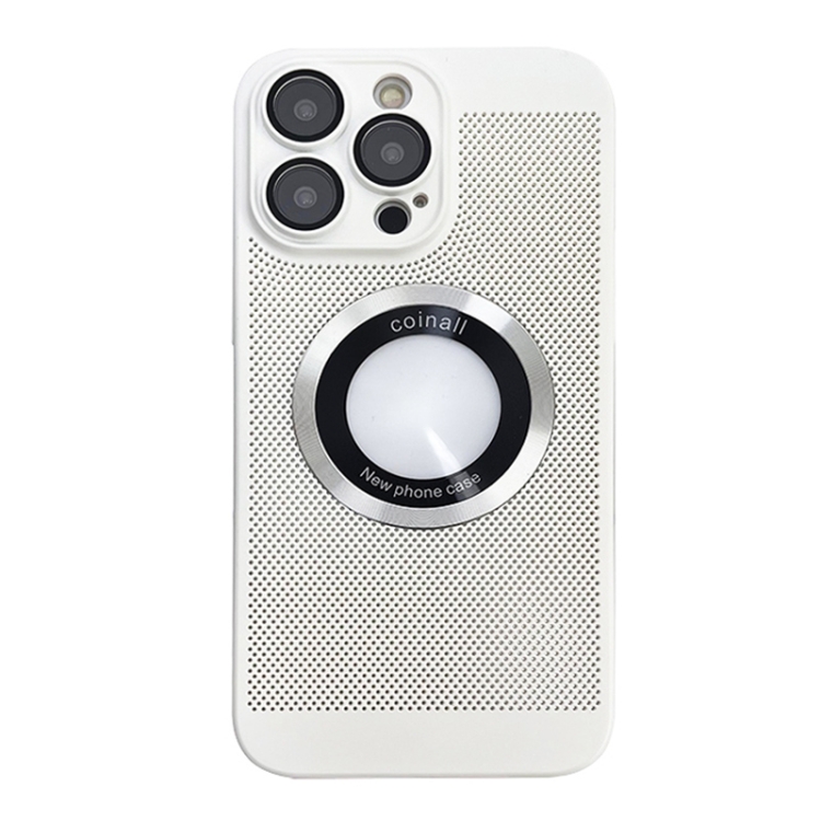 

For iPhone 14 Pro Cooling MagSafe Magnifier Phone Case(White)