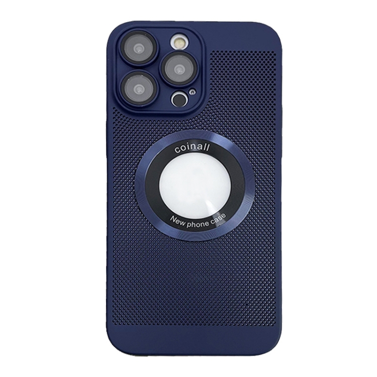 

For iPhone 14 Pro Max Cooling MagSafe Magnifier Phone Case(Royal Blue)