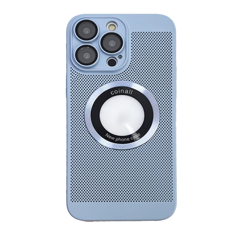 

For iPhone 12 Pro Cooling MagSafe Magnifier Phone Case(Blue)