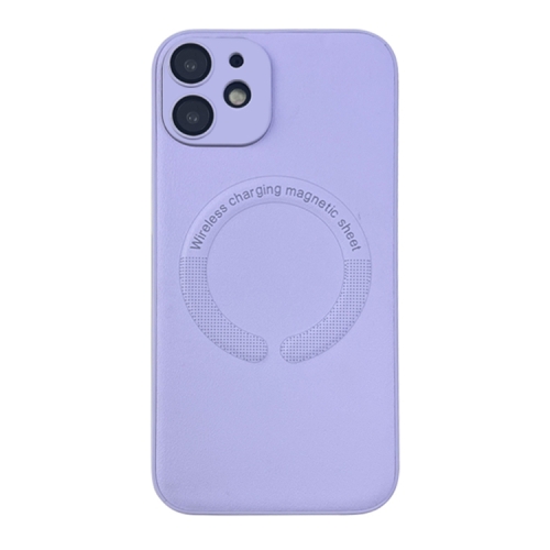

For iPhone 12 MagSafe Leather All-inclusive TPU Shockproof Phone Case(Purple Taro)