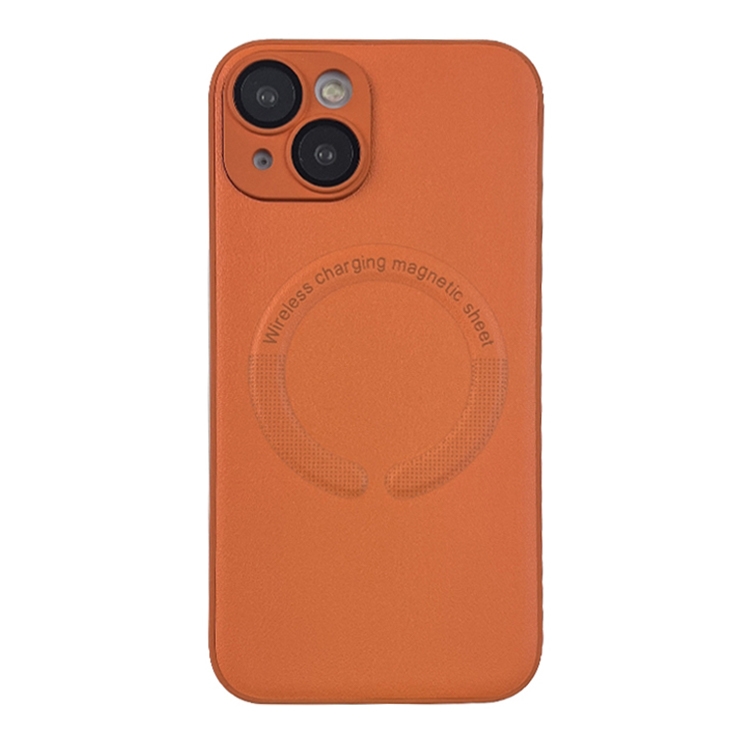 

For iPhone 13 MagSafe Leather All-inclusive TPU Shockproof Phone Case(Orange)