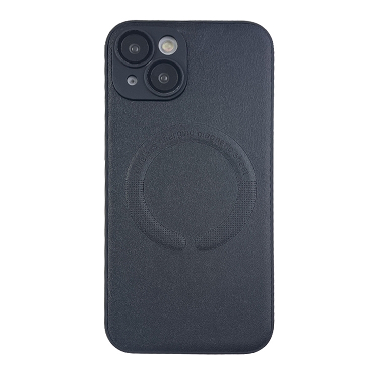 

For iPhone 14 MagSafe Leather All-inclusive TPU Shockproof Phone Case(Black)