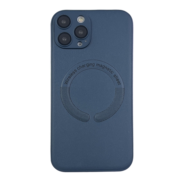 

For iPhone 14 Pro MagSafe Leather All-inclusive TPU Shockproof Phone Case(Blue)