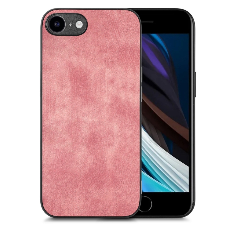 

For iPhone 7 / 8 / SE 2022 / SE 2020 Vintage Leather PC Back Cover Phone Case(Pink)