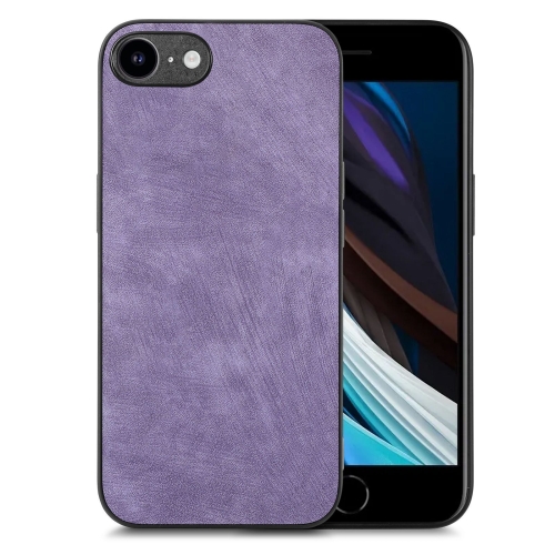 

For iPhone 7 / 8 / SE 2022 / SE 2020 Vintage Leather PC Back Cover Phone Case(Purple)