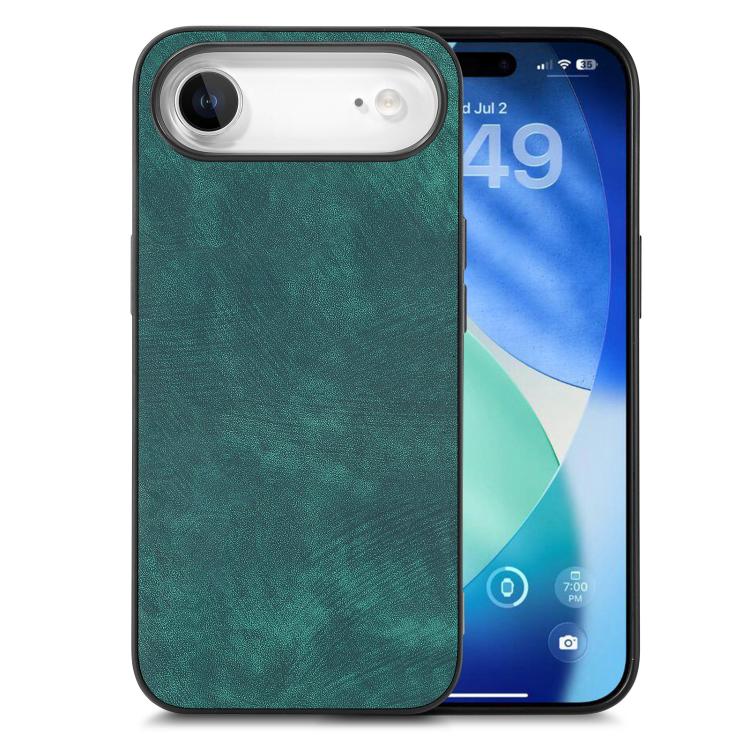 

For iPhone Air Vintage Leather PC Back Cover Phone Case(Green)