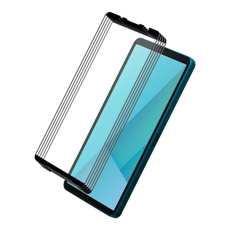 

For Sony Xperia 10 VII 5pcs ENKAY Full Glue High Aluminum-silicon Tempered Glass Film