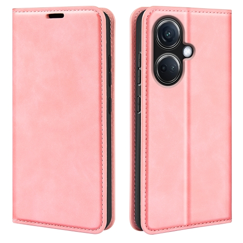 

For OPPO K11 5G Retro-skin Magnetic Suction Leather Phone Case(Pink)