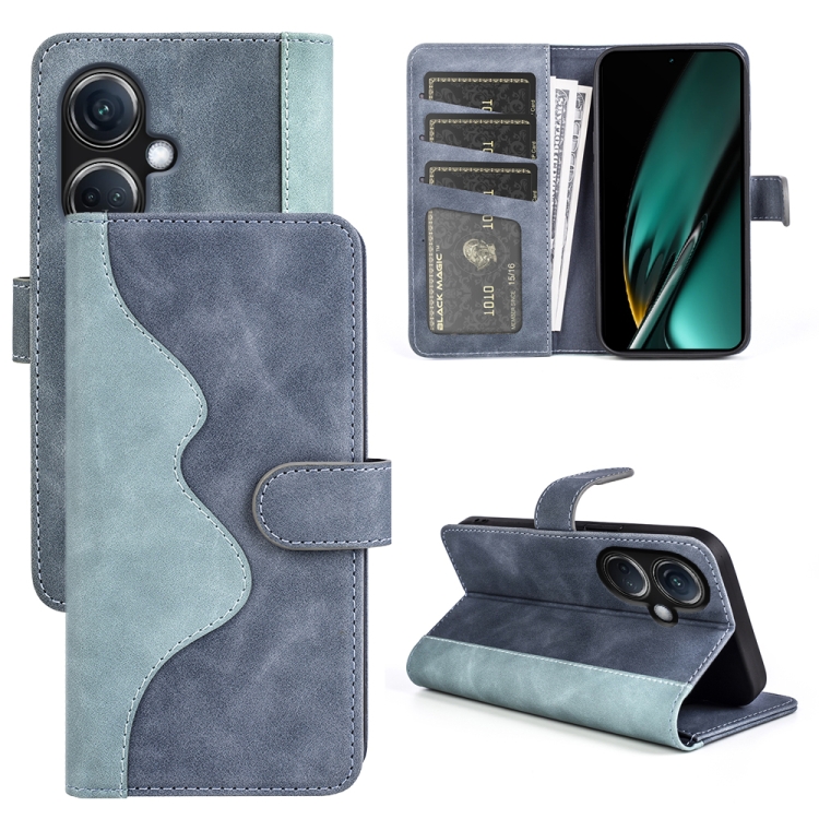 

For OPPO K11 5G Stitching Horizontal Flip Leather Phone Case(Blue)