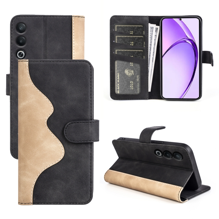 

For OPPO A3 Pro Global Stitching Horizontal Flip Leather Phone Case(Black)