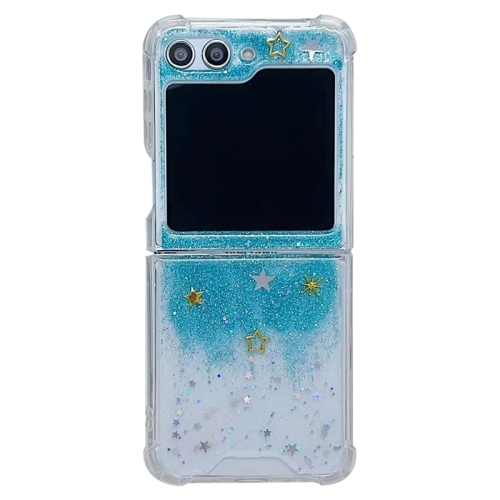 

For Samsung Galaxy Z Flip4 Glitter Epoxy Shockproof TPU Phone Case(Blue)