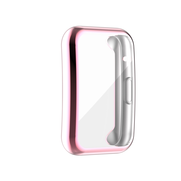 

For Huawei Watch Fit New TPU Electroplating Watch Protective Case(Pink)