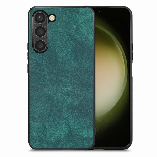 

For Samsung Galaxy S23+ 5G Vintage Leather PC Back Cover Phone Case(Green)