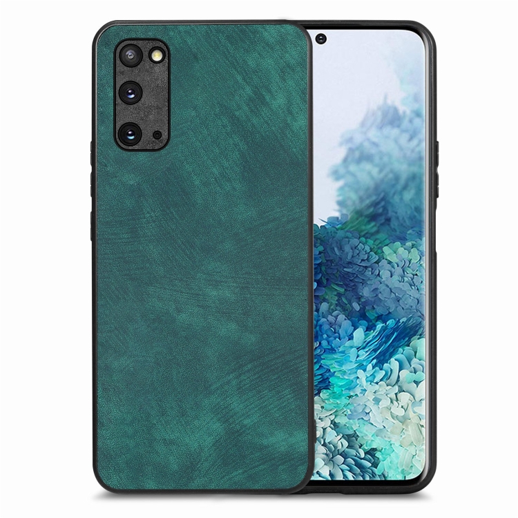 

For Samsung Galaxy S20 Vintage Leather PC Back Cover Phone Case(Green)