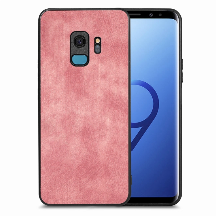 

For Samsung Galaxy S9 Vintage Leather PC Back Cover Phone Case(Pink)