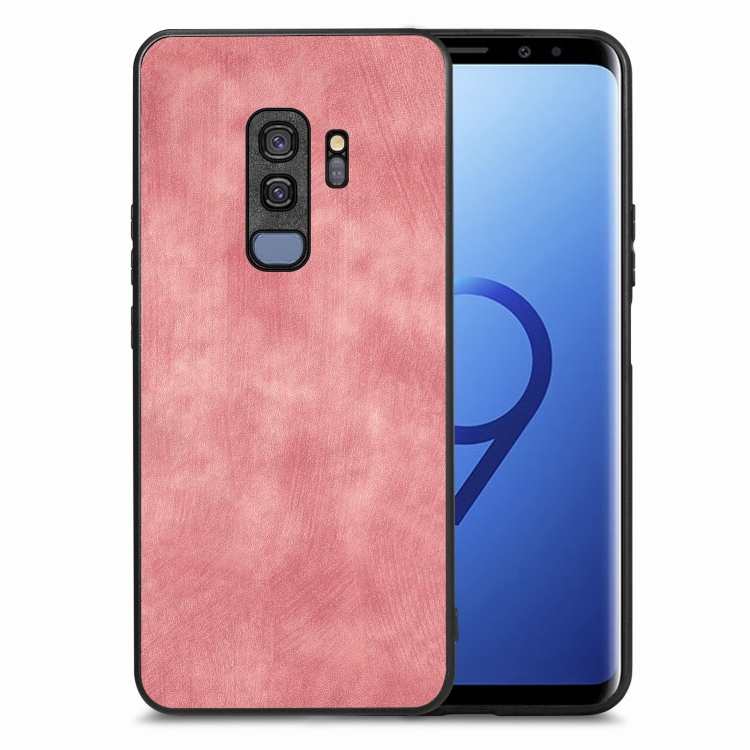 

For Samsung Galaxy S9+ Vintage Leather PC Back Cover Phone Case(Pink)